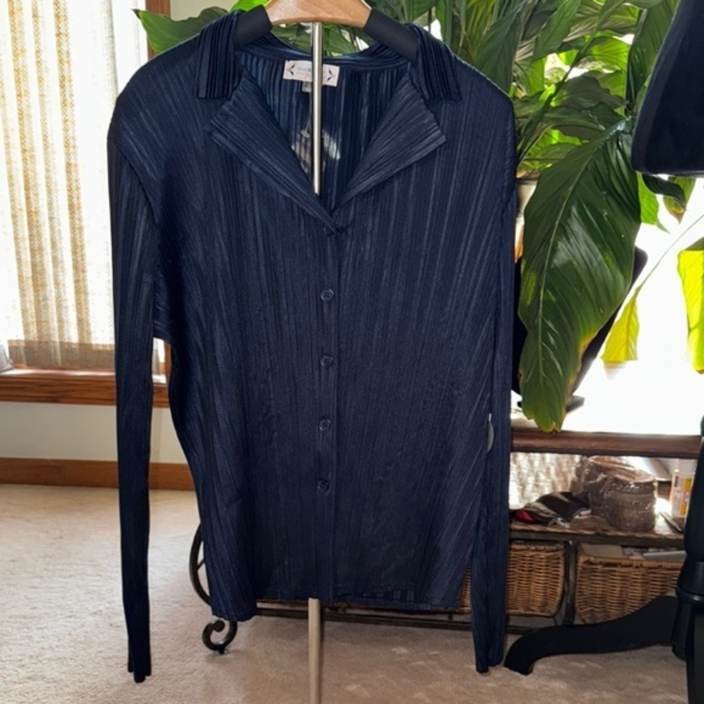 Nanette Lepore Blue Button Down Shirt